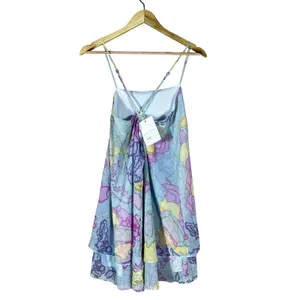 NWT Show Me Your Mumu World Tour Christy Mini Dress Mint Blue Travel Size S thumbnail 5