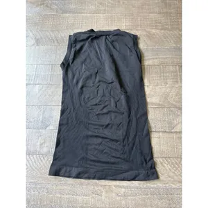 Steel Stretch Women's Black High Neck Ribbed‎ sides Tank Top Size S-M thumbnail 5