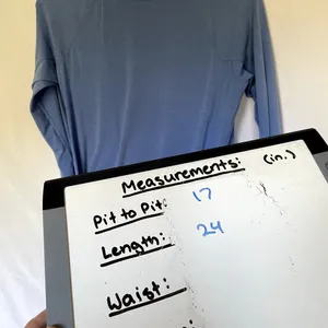 L.L.Bean‎ light blue long sleeved athletic top women's size XS workout shirt thumbnail 4