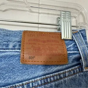 Levi’s 501 Original High Rise Straight Leg Jeans Women’s 24 Distressed Button Fl thumbnail 8