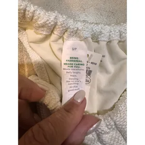 Aerie Real Good White Waffle Textured Side Tie Cheekiest Bikini Bottom Small NWT thumbnail 4