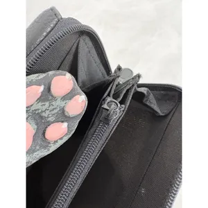 Wilsons Leather Pelle Studio Black Pebbled Leather Trifold Wallet‎ Zip Pocket thumbnail 10