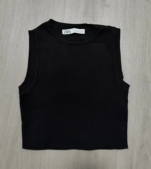 ZARA Black Vest Knit thumbnail 1