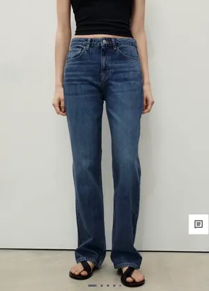 Matilda Medium Rise Straight Leg Mango Full-Length Jeans thumbnail 2
