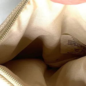 Chloé Parfum Canvas Coin Purse Makeup Case Gold Charm Red Stitching Chic Travel thumbnail 9