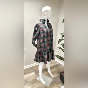 Tuckernuck Palmerston Dress S | Highland Tartan Holiday Midi Retail$228 NWT thumbnail 10