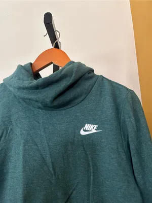 Nike NSW Club Funnel Neck‎ Hoodie Sweatshirt Athletic Teal Blue Size Small thumbnail 3
