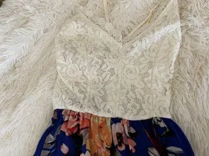 Blue/White floral dress thumbnail 2