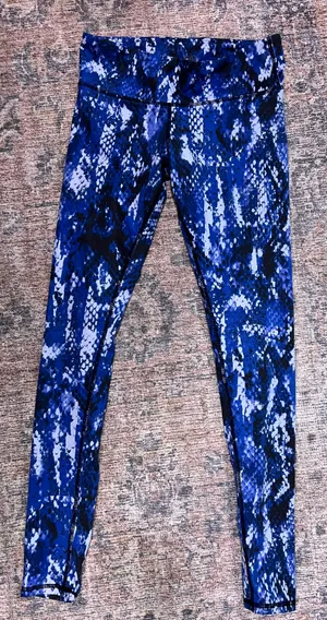 Alo Cobalt Blue Snakeskin Leggings thumbnail 1