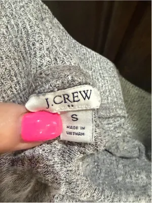 Women's J.Crew Jogger Pants Size S Grey White Drawstring thumbnail 4