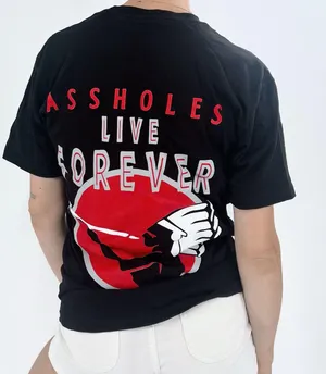 A**holes Live Forever Black Short Sleeve T-Shirt Size Small thumbnail 2