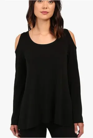 KAREN KANE - black cold shoulder top medium thumbnail 1