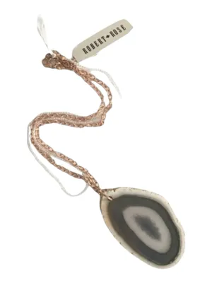 new Robert Rose ✲ Agate Statement Necklace ✲ Rose Gold + Seed Bead Chain ✲ thumbnail 8