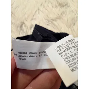 Zara Women's Size XS Satin Mini Skirt with Lace Navy Blue Black Asymmetric Slit thumbnail 12