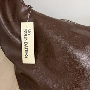 No Boundaries New! Dark Brown Hobo Bag with Studded Strap thumbnail 3