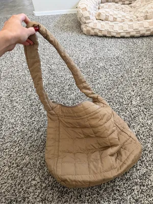 Puffy tan purse thumbnail 3