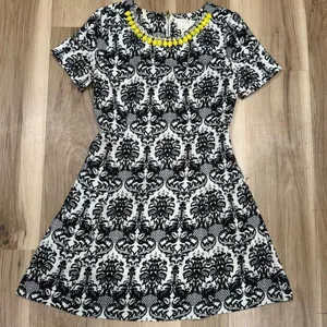 JOA Los Angeles Black White Gemstone Neckline Dress Women’s Small thumbnail 1