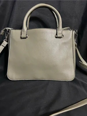Nine West Olive Green Leather Multi-Pocket Satchel Shoulder Bag Handbag Purse thumbnail 2