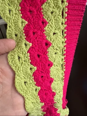 NWT MAJORELLE Jeneli Crochet Sweater Top Pink Lime Size Medium Retail $158.00 thumbnail 5