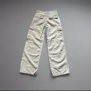 Zara Tan Cargo Pants Utility Pants Linen Lyocel Cotton Blend Women’s Size 0 thumbnail 2