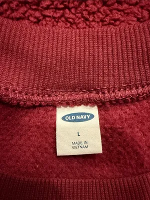 NWT Old Navy loose cozy Sherpa sweatshirt size large . thumbnail 2