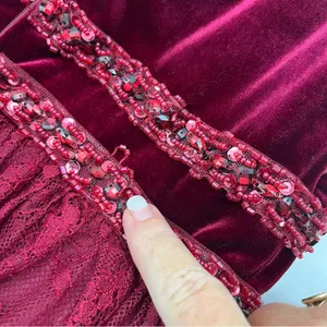 Coya Collection Burgundy Fairy Grunge Mini Dress Womens Size Small NEW‎ *FLAW thumbnail 5