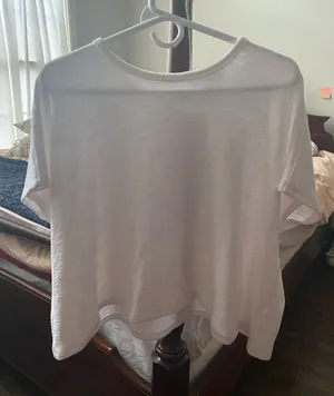 Zenana White crop top thumbnail 1