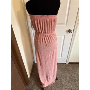 Ces Femme Coral Sleeveless‎ Maxi Dress Goddess Style Large Beach Resort Vacation thumbnail 5