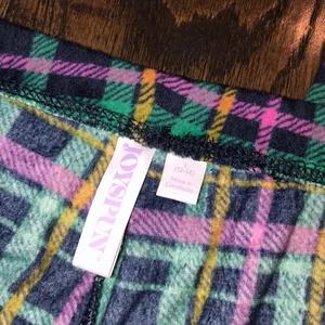 JOYSPUN soft plaid fleece style pajamas set size large with pockets thumbnail 8