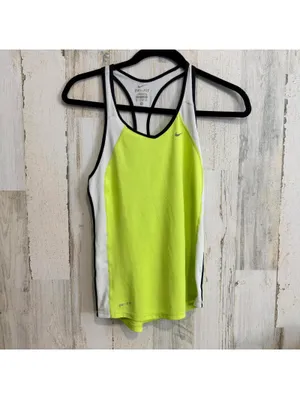 Nike Women’s XS Dri-Fit Racerback Tank Top Neon Green thumbnail 2