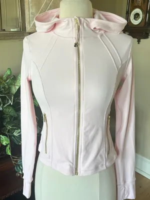 Ballerina Pink Women’s Zip-Up Hooded Jacket New thumbnail 2