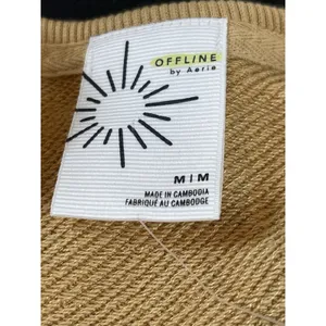 OFFLINE By Aerie Sweatshirt M Tan Cream Ombre Graphic Pullover Athleisure NWT thumbnail 5
