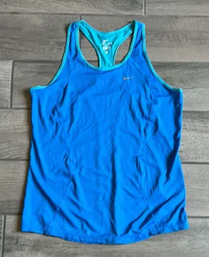 Nike Blue Fitted Racerback Tank Top thumbnail 1