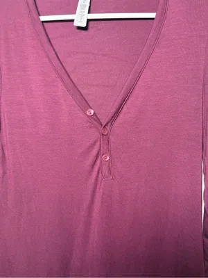 Athleta Nighttime Bliss Sleep Top Deep Burgundy XS thumbnail 5