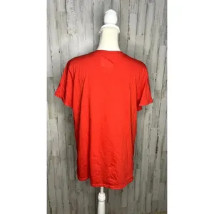 NWT‎ Texas Rangers Women's V-Neck T-Shirt Red Size 2XL Short Sleeve Casual thumbnail 3