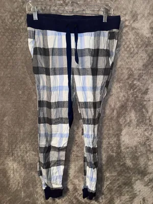Aerie Plaid Gauze Pajama Jogger Pants with Ribbed Waistband and Cuffs thumbnail 2