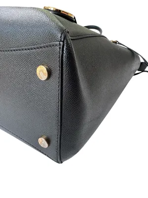 Michael Michael Kors Voyager Medium Crossgrain Leather Tote Bag Black thumbnail 9