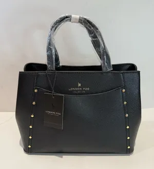 London Fog Black Marcelle Studded Satchel NEW thumbnail 1