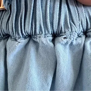American Eagle Pull On Paperbag Chambray Pants 100% Cotton Small thumbnail 7