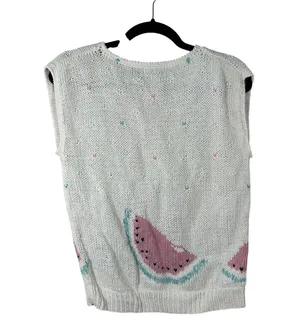 Woolrich Woman Vintage Watermelon Knit Vest Size Medium thumbnail 2