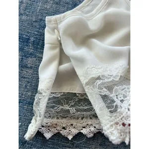 Kendall & Kylie White Lace Side Zip Crop Top Medium thumbnail 3