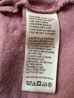 Free People We The Free XS Mauve Cotton Raw Seam Relaxed Cap Sleeve Top thumbnail 4