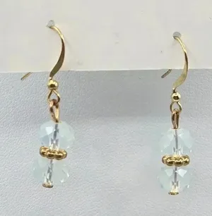 Gold Bead Clear White Dangle Hook‎ Boho Retro Earrings Fashion Jewelry E42 thumbnail 1
