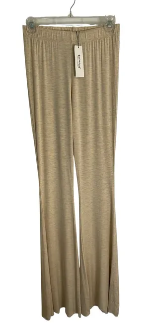 Three Bird Nest Oatmeal Wide Leg Pants Elastic Waist Size Small new lounge chic thumbnail 1