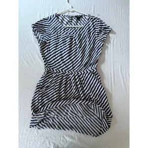 J.Crew Navy Blue White Striped Short Sleeve Pocket‎ Dress Size 2 Nautical Casual thumbnail 5