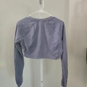 Gymshark Cropped Long Sleeve Top in Slate Gray thumbnail 4