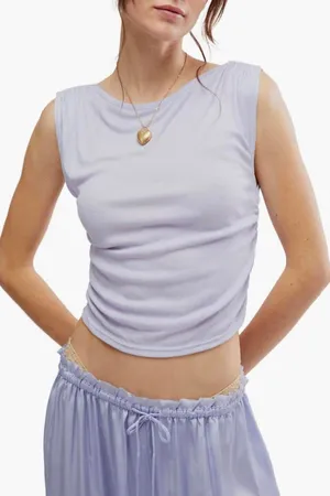 Free People Night We Met Tee Lavender Blue NWT XS thumbnail 1