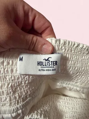 Hollister White Tiered Eyelet Mini Skirt thumbnail 4