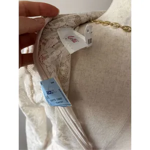 Lace white tan dress size small thumbnail 3