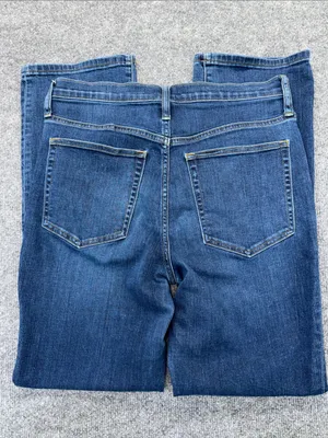 J. Crew Medium Blue Flare Jeans thumbnail 9